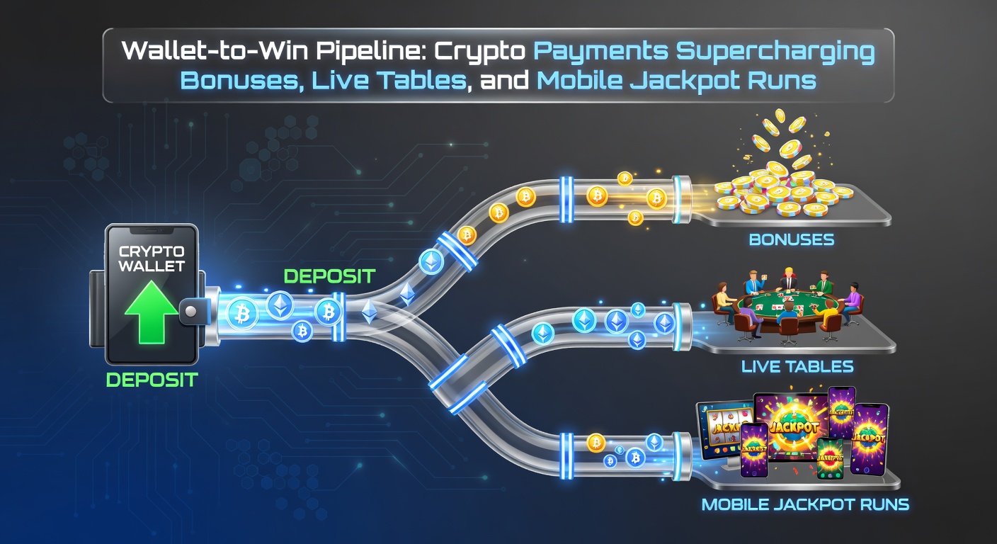 Mobile App-Screenshot einer Wallet-to-Win-Pipeline mit Live-Jackpot-Tracking und Bonus-Aktivierung